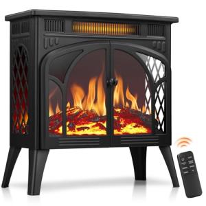 R.W.FLAME 25" Electric Fireplace Heater with Remote