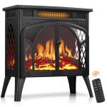R.W.FLAME 25" Electric Fireplace Heater with Remote