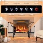 R.W.FLAME 25" Electric Fireplace Heater with Remote
