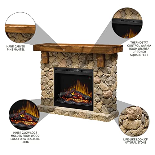 Dimplex Fieldstone 26" Electric Fireplace Package