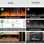 BOSSIN 72 Inch Ultra-Thin Electric Fireplace