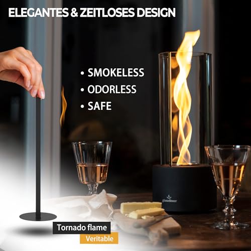 Glanzfeuer Tornado Indoor/Outdoor Tabletop Fireplace