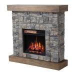 40" Raeford Electric Fireplace with Stone Mantel