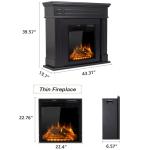 Cowsar 44" Electric Fireplace with Wooden Mantel