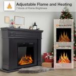 Cowsar 44" Electric Fireplace with Wooden Mantel
