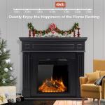 Cowsar 44" Electric Fireplace with Wooden Mantel