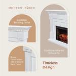 Modern White Mantel with Electric Fireplace Insert