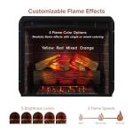 Modern White Mantel with Electric Fireplace Insert