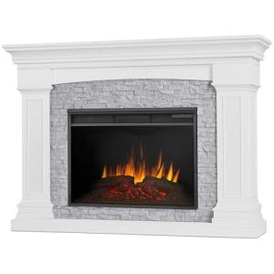Real Flame Deland Grand Electric Fireplace - White