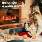 BREEZEHEAT 50" Electric Wall-Mounted Fireplace with Remote