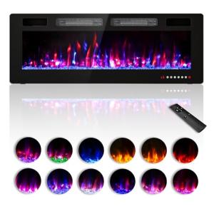 Zionheat 50" Electric Wall Fireplace with Remote
