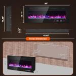 Zionheat 50" Electric Wall Fireplace with Remote