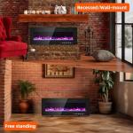 Zionheat 50" Electric Wall Fireplace with Remote