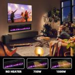 Zionheat 50" Electric Wall Fireplace with Remote