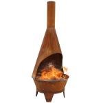Rustic 6-Foot Mexican-Style Steel Chiminea