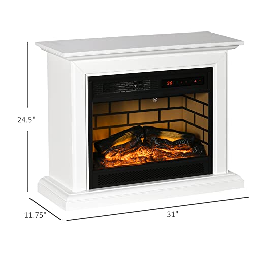 31" Electric Fireplace with Dimmable Flame Effect