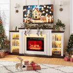 72-Inch LED Electric Fireplace with TV Stand