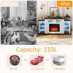 72-Inch LED Electric Fireplace with TV Stand