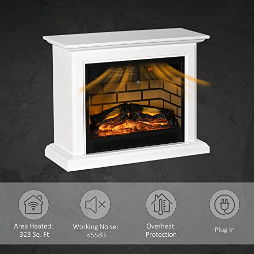 31" Electric Fireplace with Dimmable Flame Effect