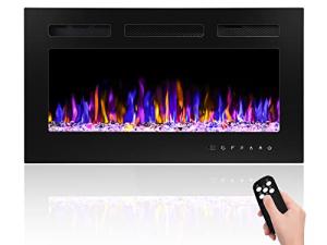 30" Electric Wall-Mounted Fireplace with Remote