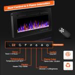 30" Electric Wall-Mounted Fireplace with Remote