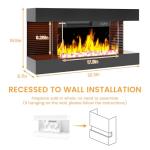 18-Inch Wall Mounted Electric Fireplace with Mantel