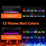 30" Electric Wall-Mounted Fireplace with Remote
