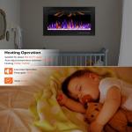 30" Electric Wall-Mounted Fireplace with Remote