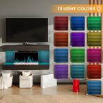 18-Inch Wall Mounted Electric Fireplace with Mantel