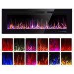 50" Electric Wall-Mounted Fireplace with Remote Control