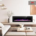 50" Electric Wall-Mounted Fireplace with Remote Control
