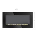 HOMCOM 36" Electric Wall-Mounted Fireplace with Lights