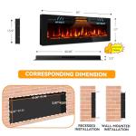 Tehanld 50 Inch Ultra-Thin Electric Fireplace Heater