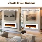 Oxhark 50-Inch Recessed Electric Fireplace Heater