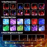 72" Electric Fireplace with Multi-Flame and Remote