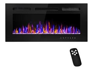 36" Electric Wall-Mounted Fireplace with Remote