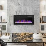 36" Electric Wall-Mounted Fireplace with Remote