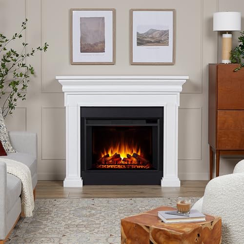 Real Flame Emerson 56" Electric Fireplace with Mantel