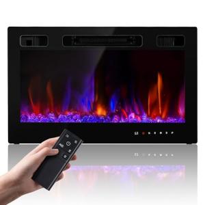 30" Electric Fireplace Insert with Remote Control
