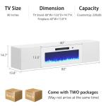 AMERLIFE Wall-Mounted Electric Fireplace TV Stand