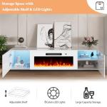 AMERLIFE Wall-Mounted Electric Fireplace TV Stand