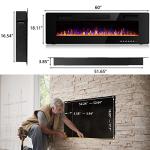Vitesse 60" Electric Fireplace with Multicolor Flames