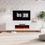 AMERLIFE Wall-Mounted Electric Fireplace TV Stand