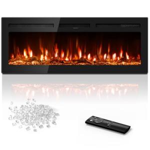 Manastin 50” Electric Fireplace with Remote Control