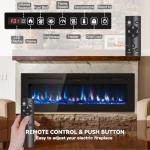 Manastin 50” Electric Fireplace with Remote Control