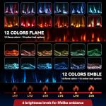 Manastin 50” Electric Fireplace with Remote Control