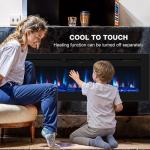 Manastin 50” Electric Fireplace with Remote Control