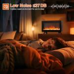 16" Electric Fireplace Desk Heater with 3D Flames