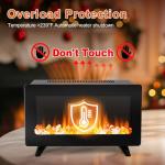 16" Electric Fireplace Desk Heater with 3D Flames