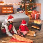 16" Electric Fireplace Desk Heater with 3D Flames